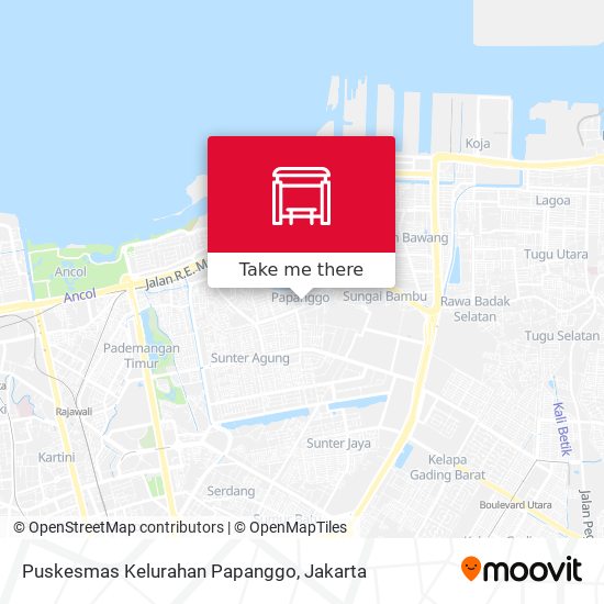 Puskesmas Kelurahan Papanggo map