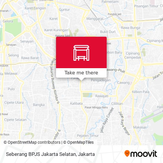 Seberang BPJS Jakarta Selatan map