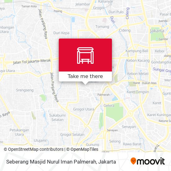 Seberang Masjid Nurul Iman Palmerah map