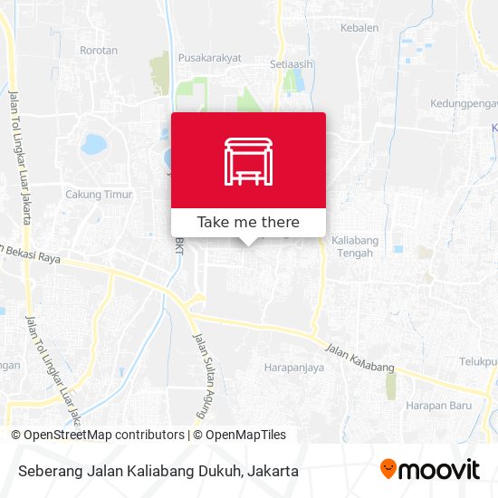 Seberang Jalan Kaliabang Dukuh map