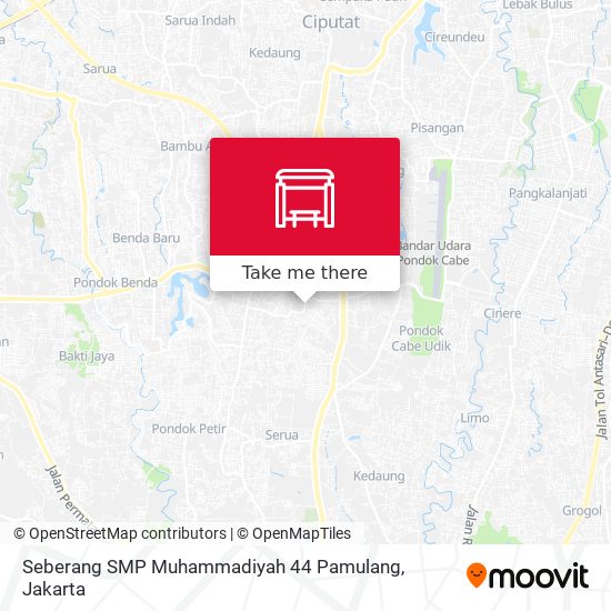 Seberang SMP Muhammadiyah 44 Pamulang map
