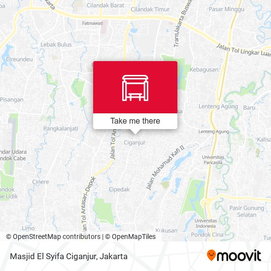 Masjid El Syifa Ciganjur map