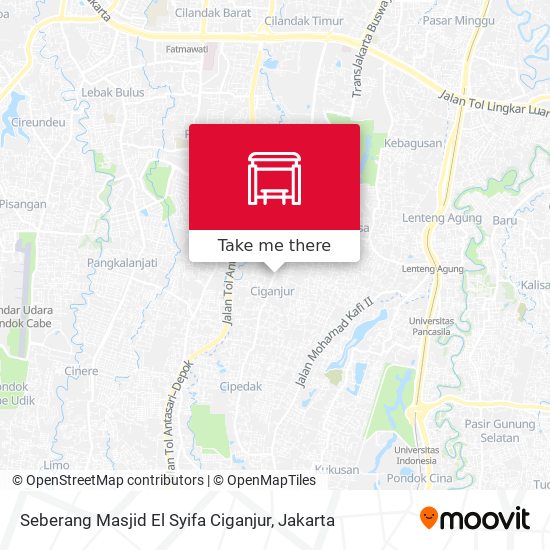 Seberang Masjid El Syifa Ciganjur map