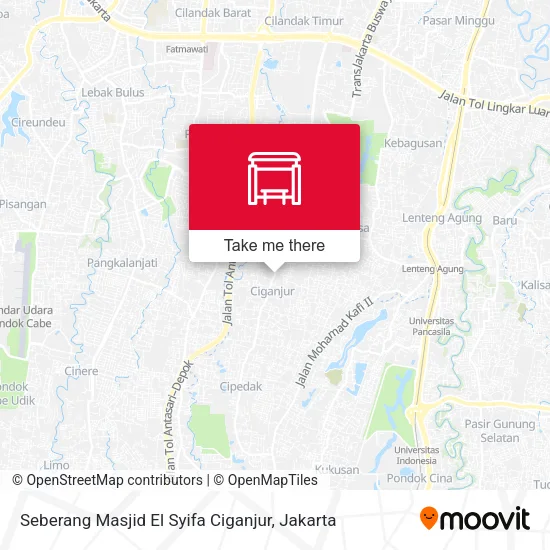 Seberang Masjid El Syifa Ciganjur map