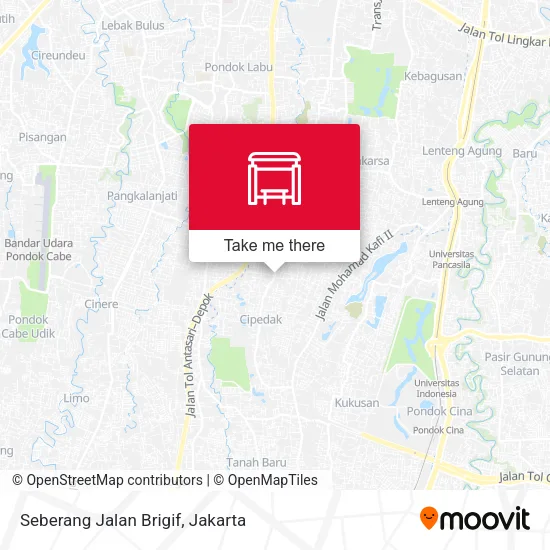 Seberang Jalan Brigif map