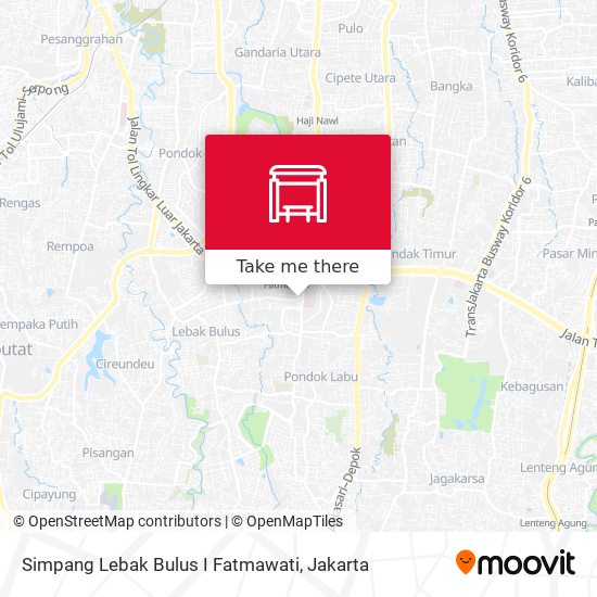 Simpang Lebak Bulus I Fatmawati map