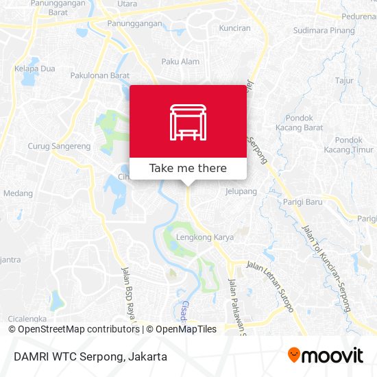 DAMRI WTC Serpong map