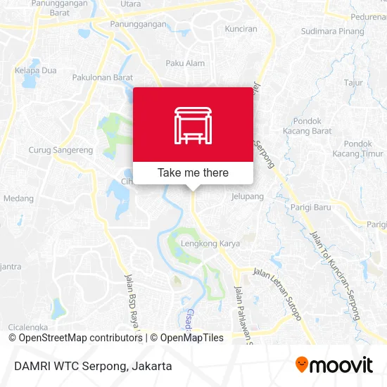 DAMRI WTC Serpong map