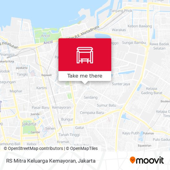 RS Mitra Keluarga Kemayoran map