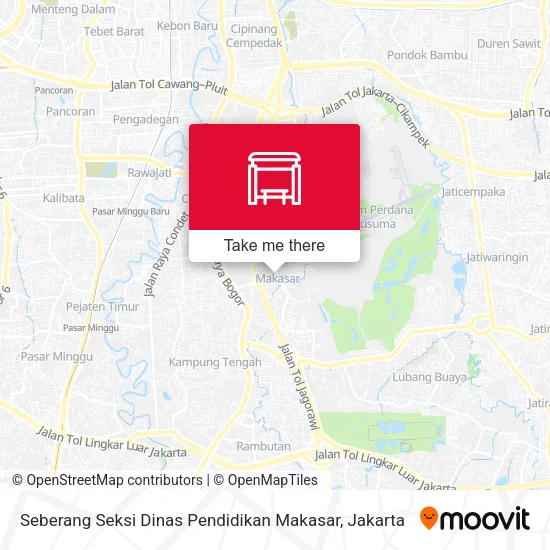 Seberang Seksi Dinas Pendidikan Makasar map