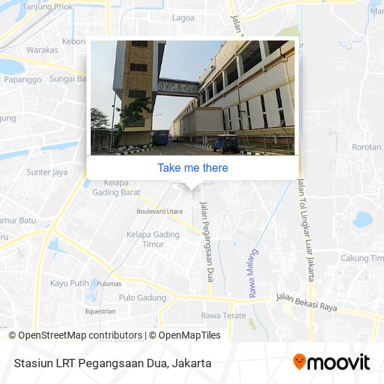 Stasiun LRT Pegangsaan Dua map