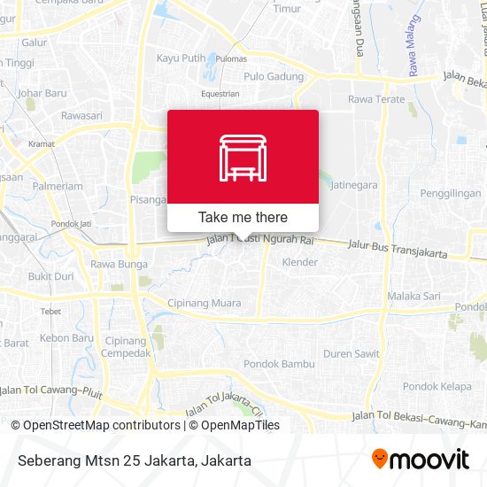 Seberang Mtsn 25 Jakarta map