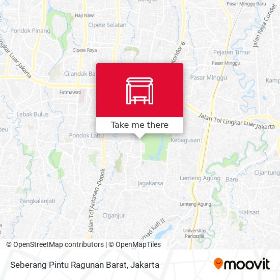 Seberang Pintu Ragunan Barat map