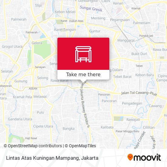 Lintas Atas Kuningan Mampang map