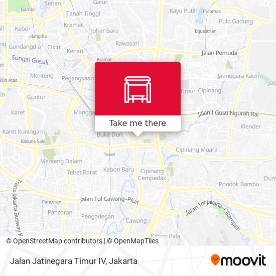 Jalan Jatinegara Timur IV map