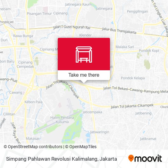 Simpang Pahlawan Revolusi Kalimalang map