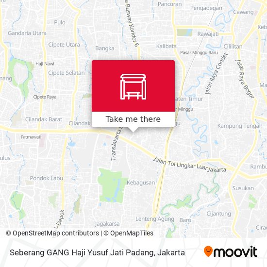 Seberang GANG Haji Yusuf Jati Padang map