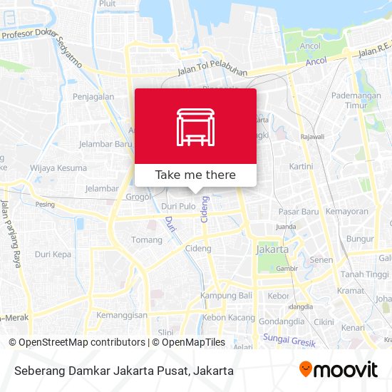 Seberang Damkar Jakarta Pusat map