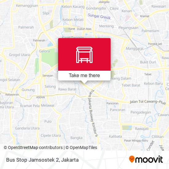 Bus Stop Jamsostek 2 (Sementara) map