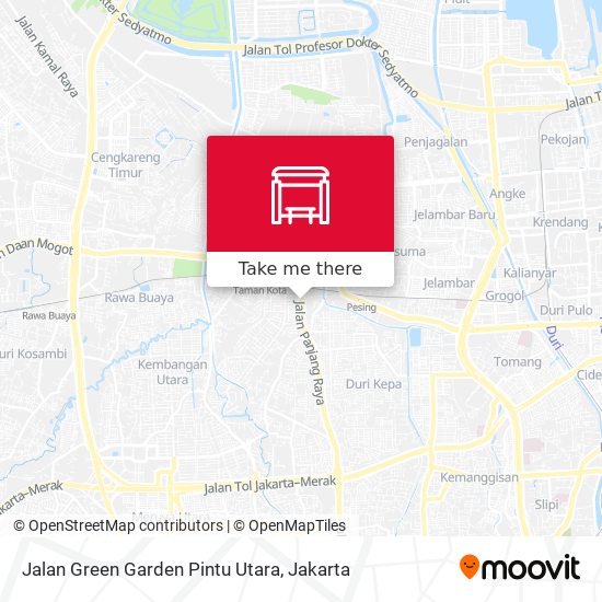 Jalan Green Garden Pintu Utara map