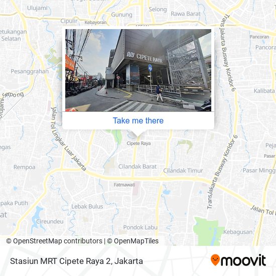 Stasiun MRT Cipete Raya 2 map