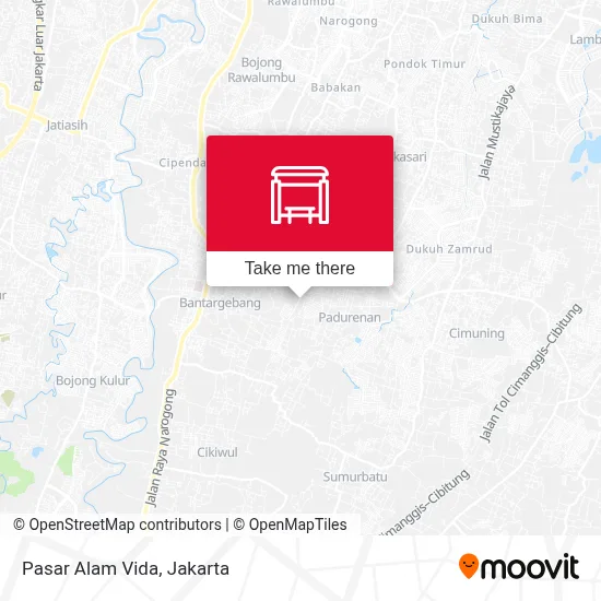Pasar Alam Vida map