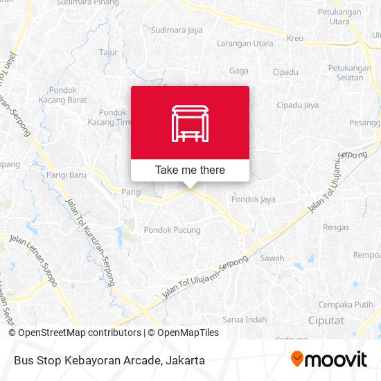 Bus Stop Kebayoran Arcade map