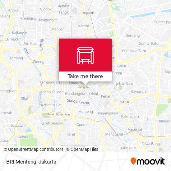 BRI Menteng map