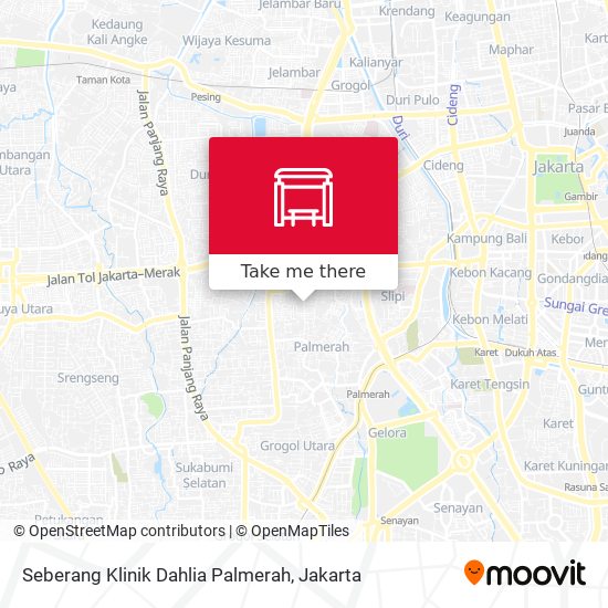 Seberang Klinik Dahlia Palmerah map