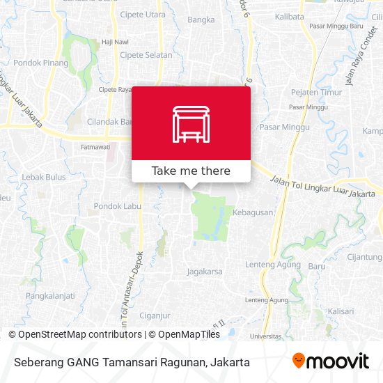 Seberang GANG Tamansari Ragunan map