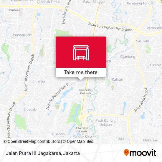 Jalan Putra III Jagakarsa map