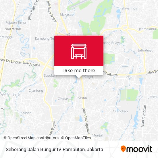 Seberang Jalan Bungur IV Rambutan map