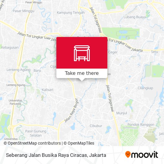 Seberang Jalan Busika Raya Ciracas map