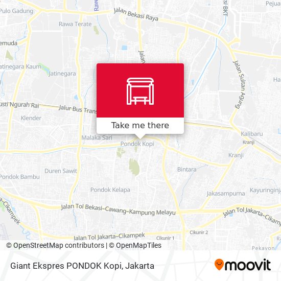 Giant Ekspres PONDOK Kopi map