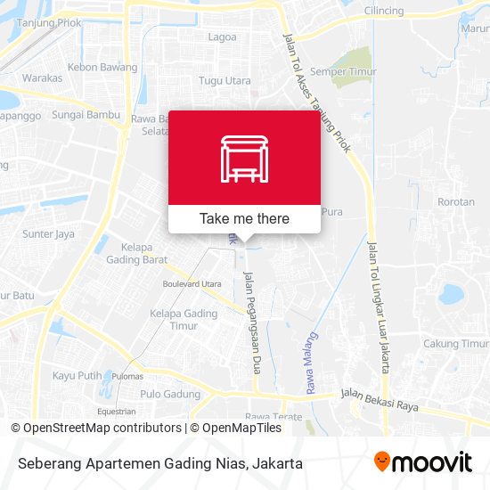 Seberang Apartemen Gading Nias map