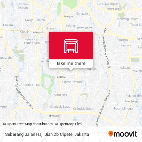 Seberang Jalan Haji Jian 2b Cipete map