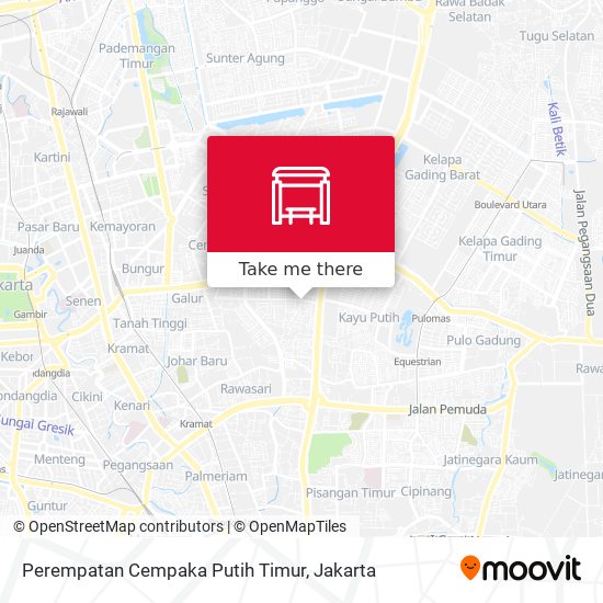 Perempatan Cempaka Putih Timur map