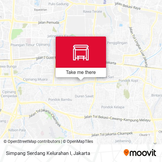 Simpang Serdang Kelurahan I map