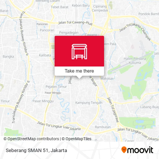 Seberang SMAN 51 map