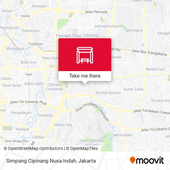 Simpang Cipinang Nusa Indah map