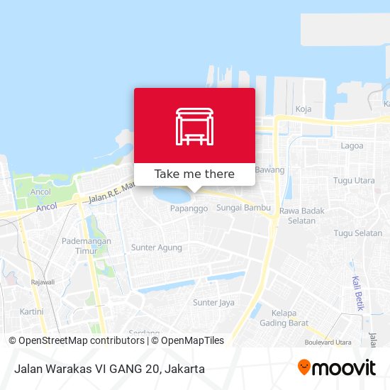 Jalan Warakas VI GANG 20 map