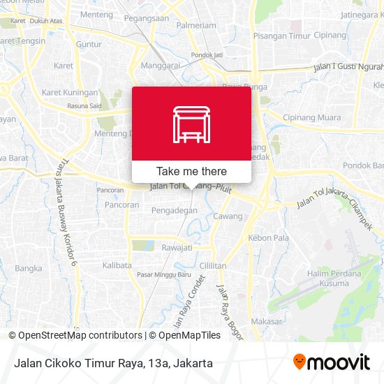 Jalan Cikoko Timur Raya, 13a map