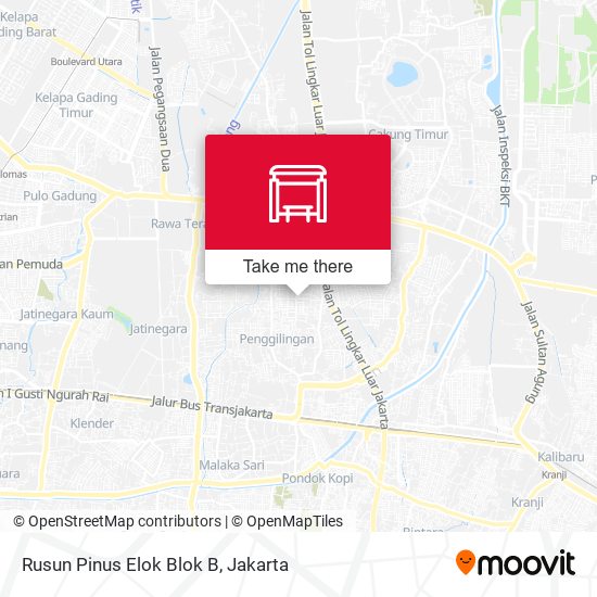 Rusun Pinus Elok Blok B map