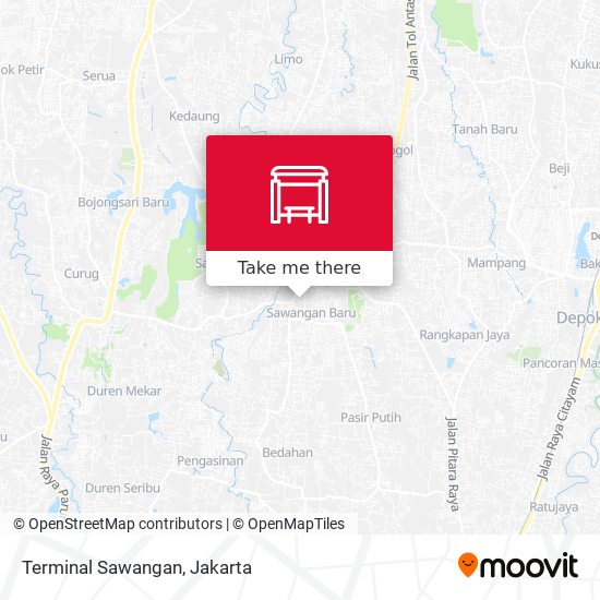 Terminal Sawangan map