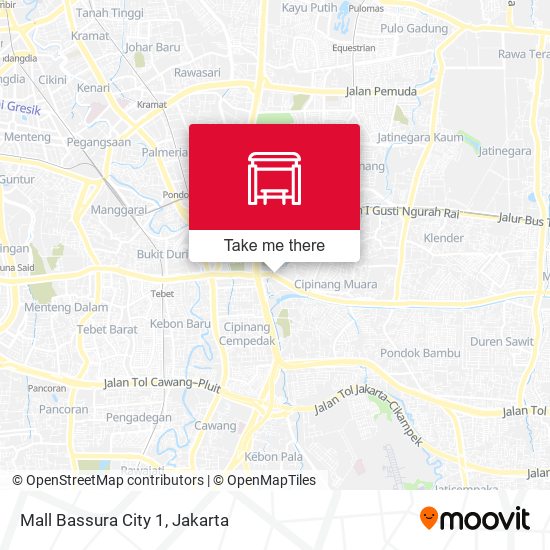 Mall Bassura City 1 map