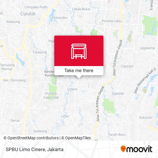 SPBU Limo Cinere map