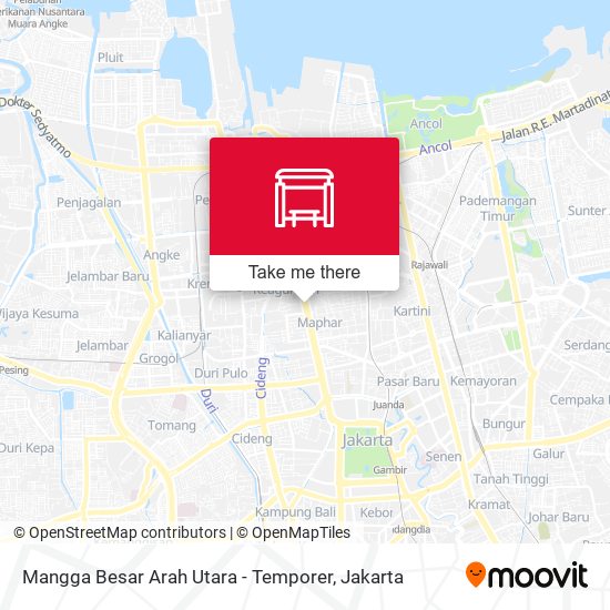 Mangga Besar Arah Utara - Temporer map