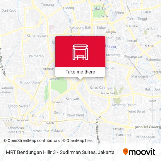 MRT Bendungan Hilir 3 - Sudirman Suites map