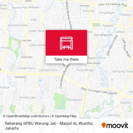 Seberang SPBU Warung Jati - Masjid AL Wustho map