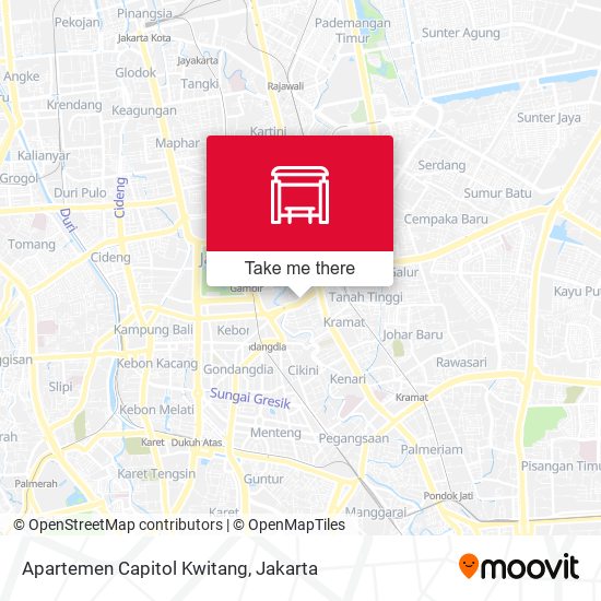 Apartemen Capitol Kwitang map